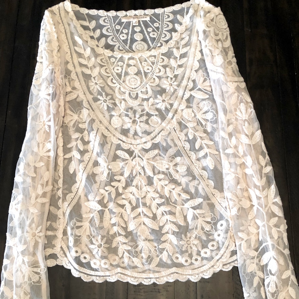 Lace top beautiful detailed stitching